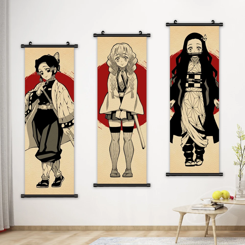 

Wall Artwork Anime Canvas Kanroji Mitsuri Pictures Demon Slayer Painting Print Swordsman Poster Hanging Scrolls Home Decoration