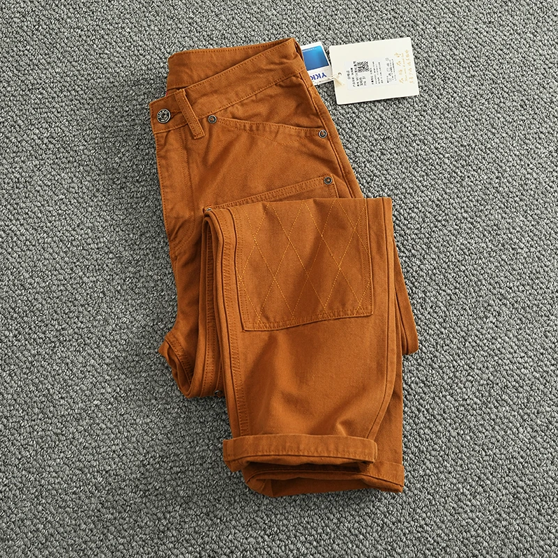 2025 Primavera e Autunno New American Retro Pantaloni cargo patchwork da uomo pesanti Pantaloni casual multitasche alla moda allentati 2