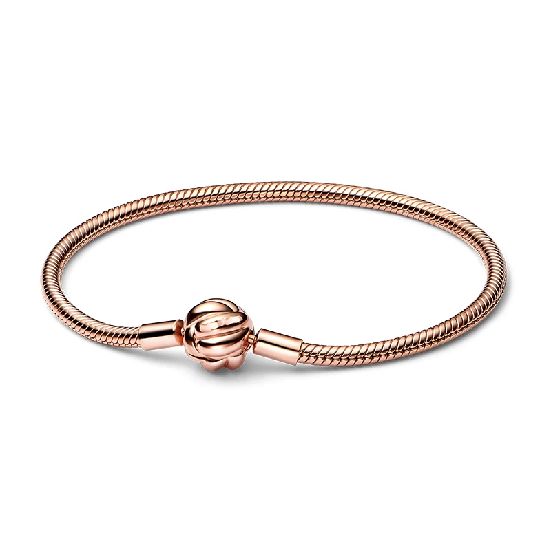 Pulsera de cadena de serpiente con corazón de plata 925 para mujer, pulsera con cierre infinito de mariposa y nudo infinito, brazaletes para mujer, regalo de joyería