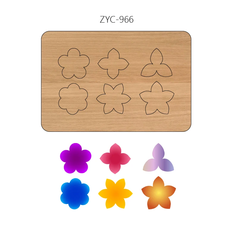 ZYC-966 flower wooden cutting mold suitable for die-cutting machines