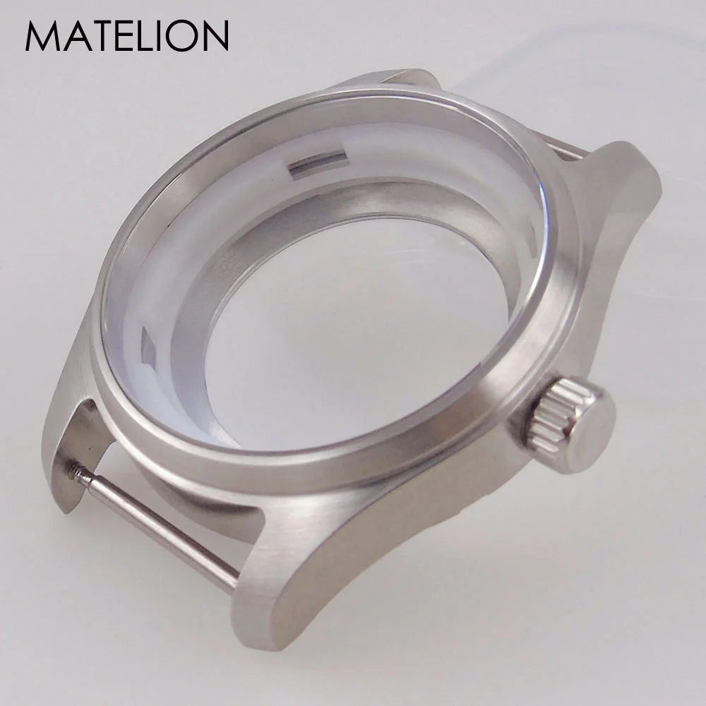 Vintage Titanium & Steel Pilot Watch Case with Sapphire Glass - Waterproof Edition