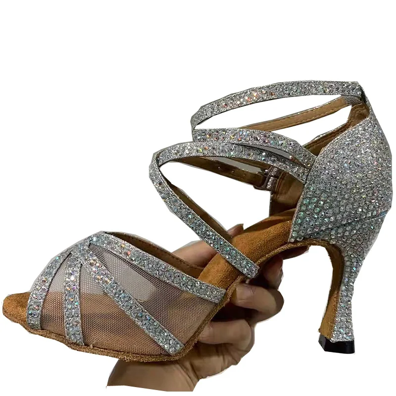 

JuseDanc Salsa Dance Shoes Women Shoes Latin Dance Shoes Ballroom Dance Jazz Shoes High Heels Tango Dance Shoes Silver