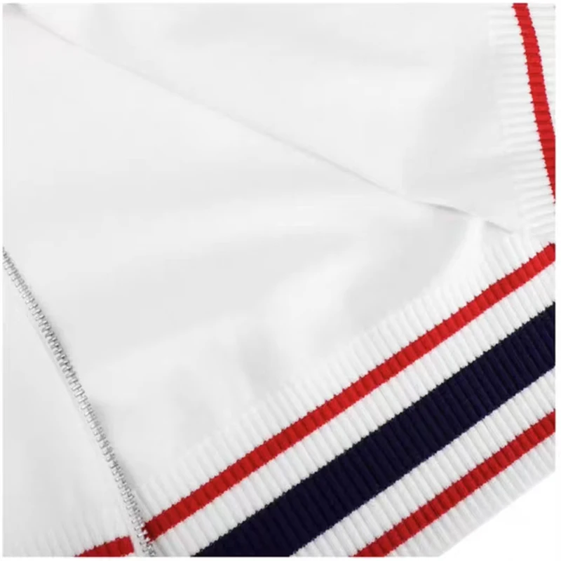 Spring New Product Golf Men's Outdoor Sports Jacket Comfortable Zipper cardigan Sweater Versatile Pullover White Knitted Top