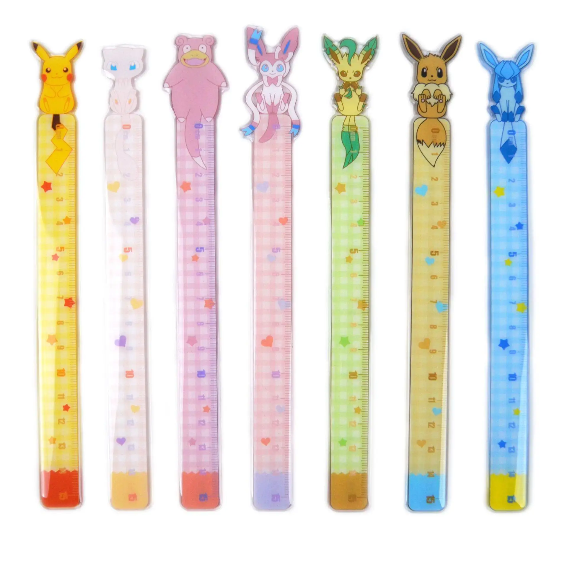 

Pokemon Accompanies You In Your Studies Stationery Drawing Tools Ruler Triangular Plate Protractor Bookmark