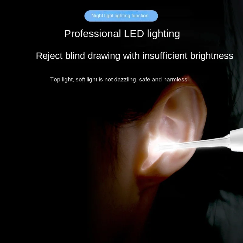 Smart Temperature Earpick Ear Cleaning Luminous Soft Silicone Ear Pick Wireless Charging Ear Cleaner Kit Health Care Adults Kids 4