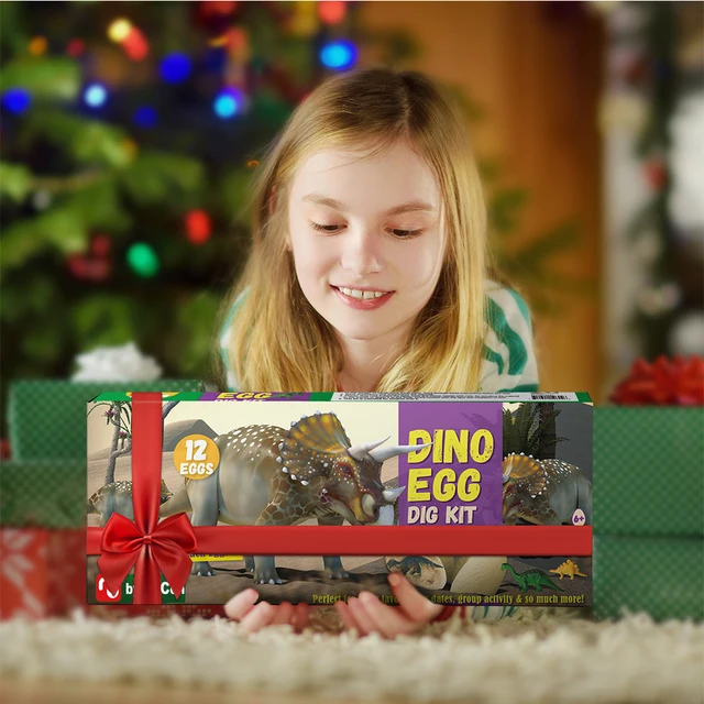 Dinosaur Egg Dig Kit Archaeological Excavation Kit for Kids Dig Up 12 Surprise Dinosaurs STEM Toys Birthday Gifts for Boys/Girls 6