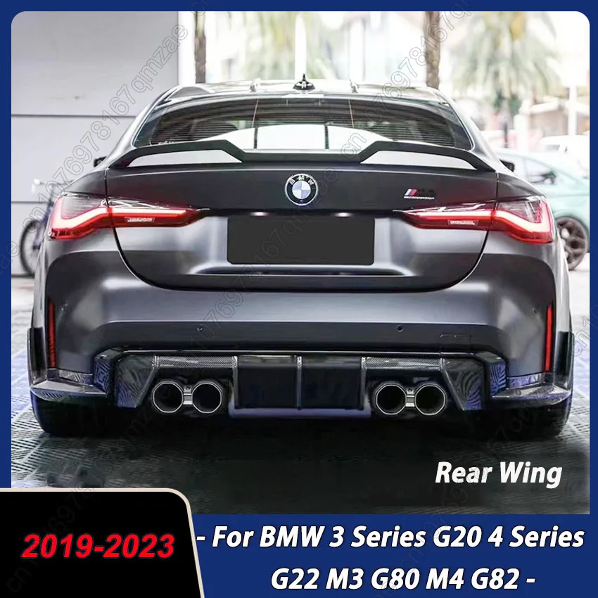 Per Bmw Serie 3 G20 Serie 4 G22 M3 G80 M4 G82 2019-2023 + Car V Style Baule Posteriore Spoiler Sul Tetto Wing Body Kit Trim Accessori