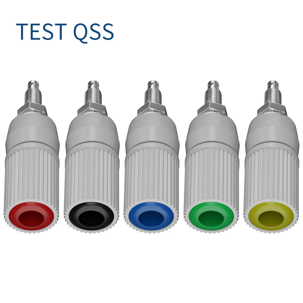 QSS 2PCS 4MM Bananen Buchse Binding Post Mutter Bananen Stecker Jack Elektrische Stecker Terminal DIY Elektrische Zubehör Q.50012