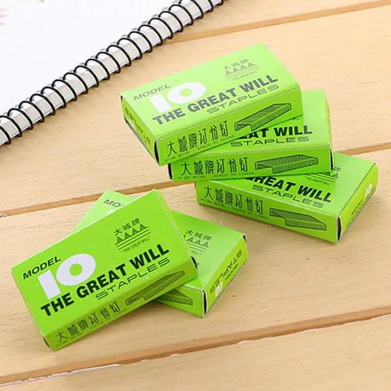 1000 pieces/box No.10 Metal Staples For Staplers Office School Supplies Stationery Strong stapler pin