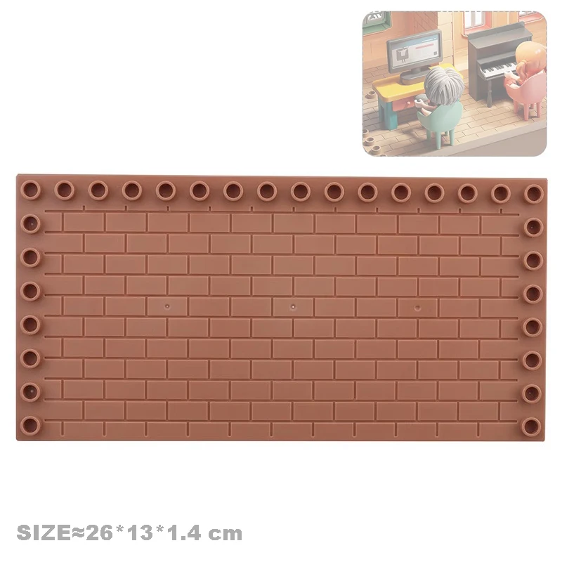Large Building Block Accessories Set for Creative Construction – Houses, Furniture, Pillars, and Fences for Kids