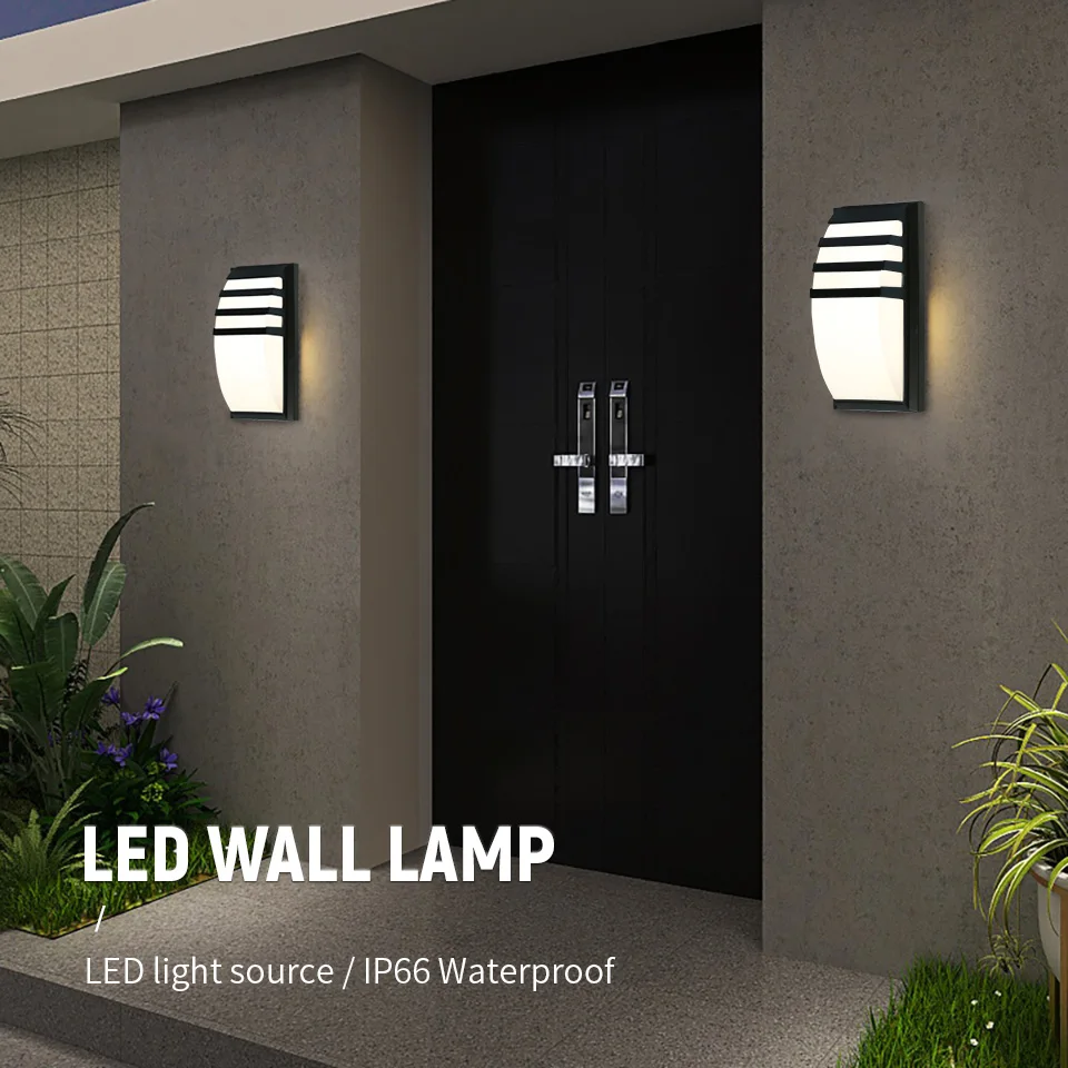 LED Wall Light Lamp AC85-265V Outdoor lighting Waterproof IP66 Modern Indoor Home Balcony Porch Garden Decoration wall led light