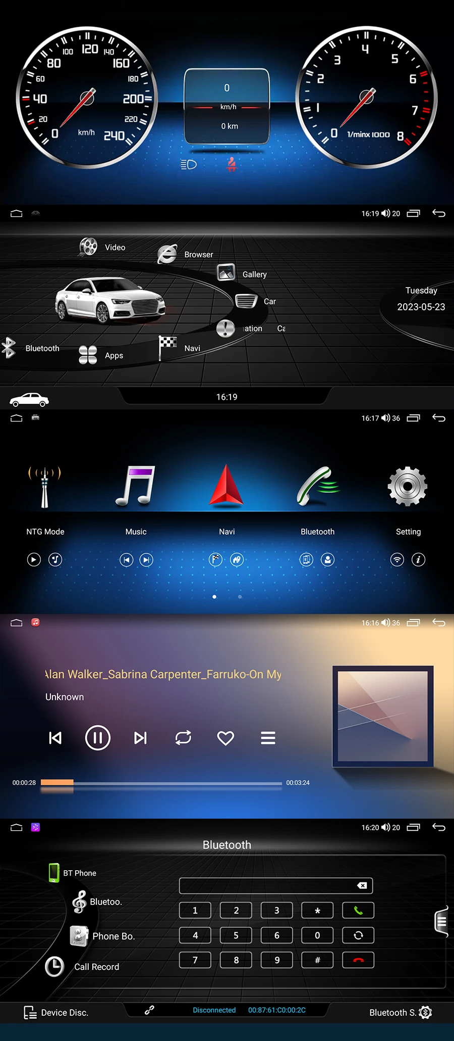 14.9inch Car Radio For AUDI A6 A7 2012-2018 Wireless CarPlay Android Auto Car Mu