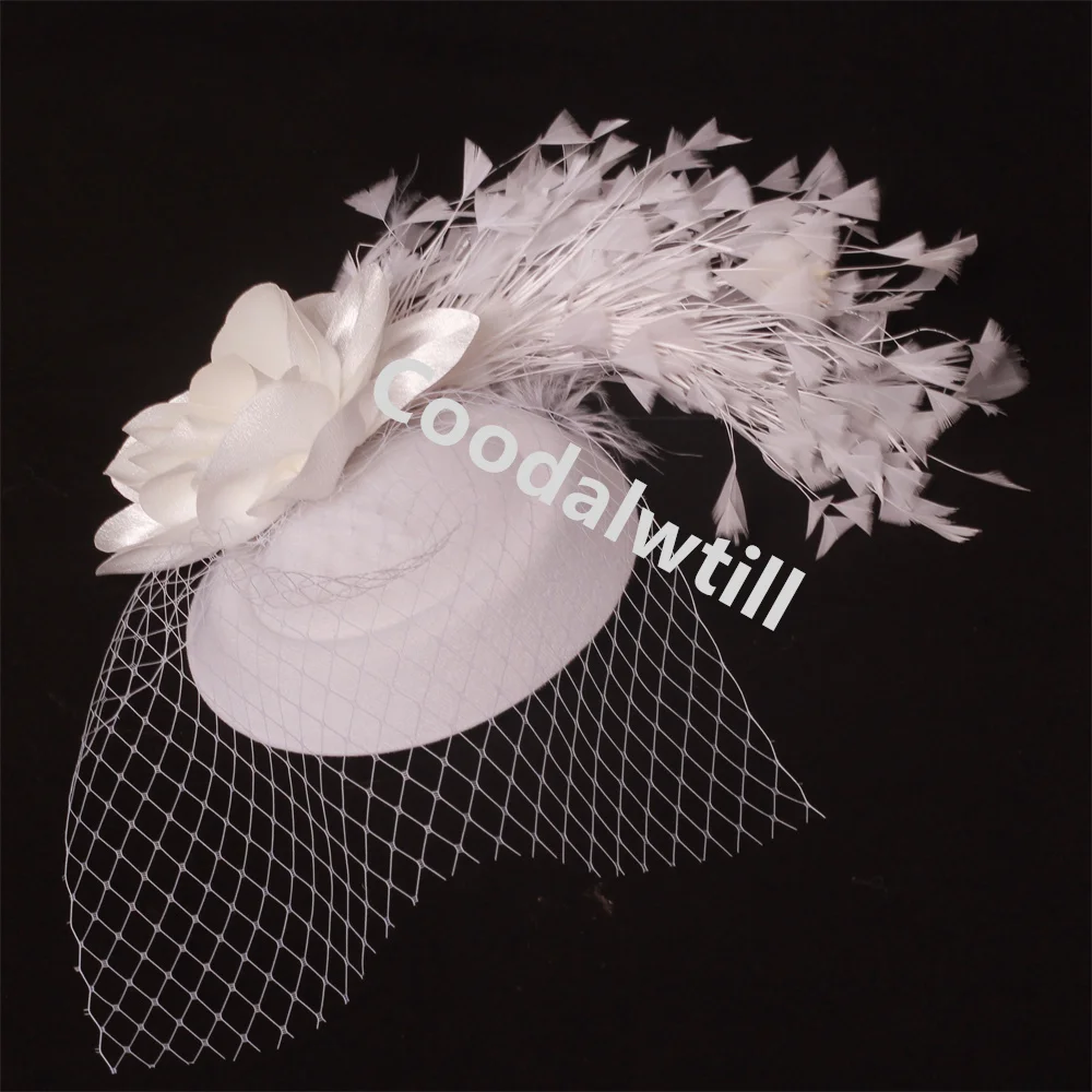 Schleier Blume Fascinator Hut Haarspange Damen Kentucky Derby Ascot Festival Kostüm Party Show Mädchen Kopfbedeckung Frauen Pillbox Cap – Detail 21
