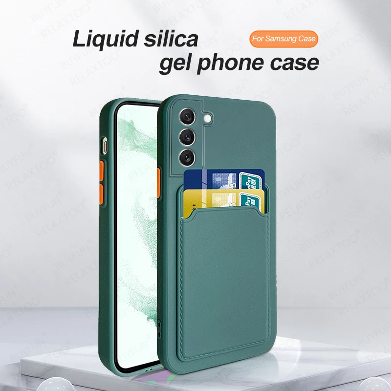 Kaarteslot Telefonshülle Fir Samsung Galaxy S22 Plus 5G Schockbeständeg Bumper Fir Samsung S22 Plus S22+ Ultra 5G Cover Capa_voghion.com