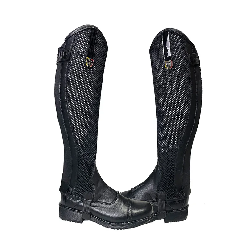 Equestrian Leg Guards Suit for Adult Child Wear-resistant and Breathable Comfortable Grid Design Cool Sweat-wicking 3