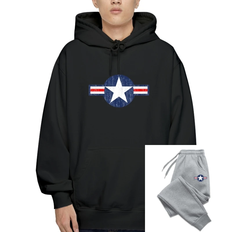 

USAF Air Force Roundel Distressed Logo Hoody men Hoody