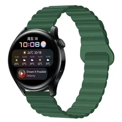 Magnetic Loop Silicone Strap - Versatile 20mm/22mm Wristband for 20mm watch band (11 green)