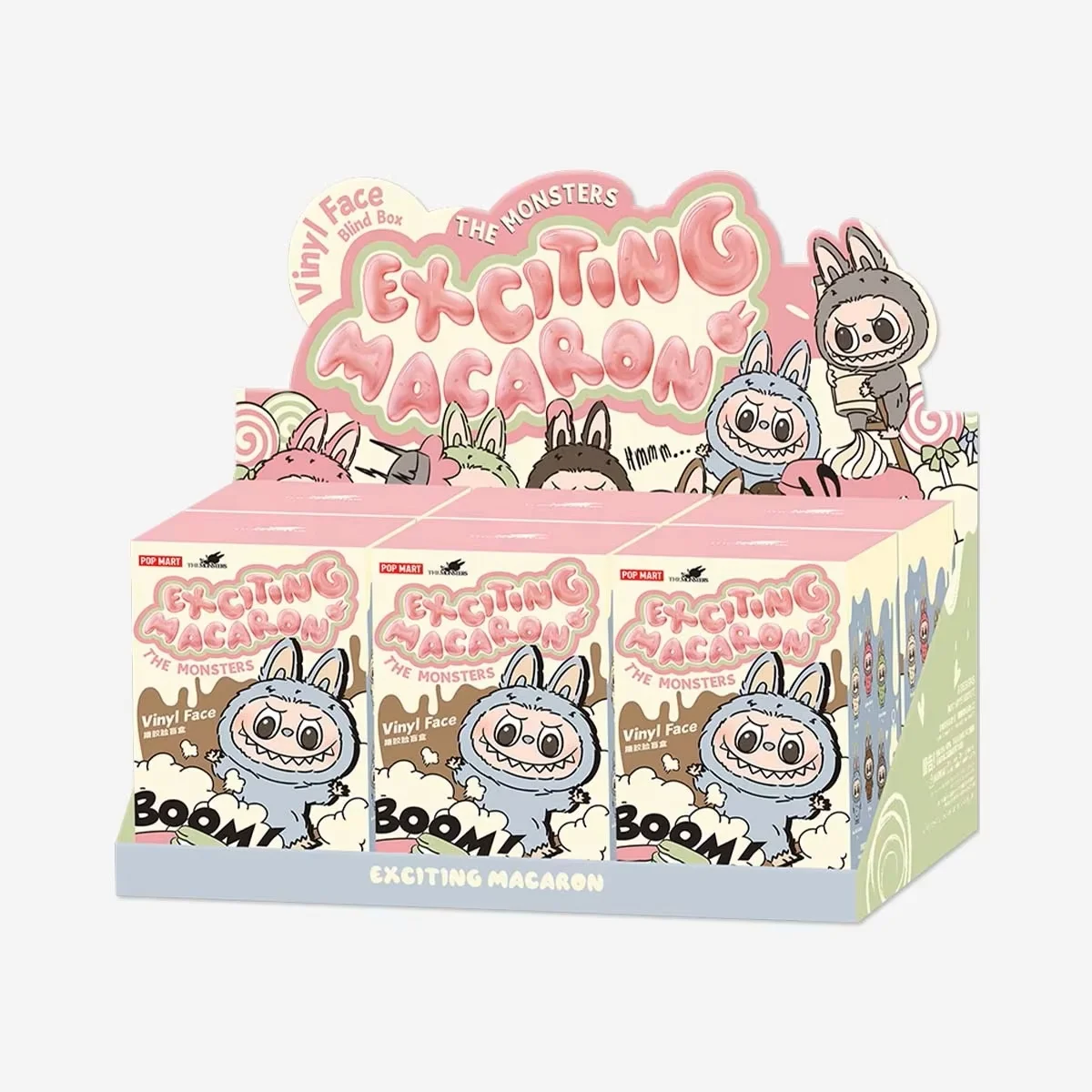 POPMART Labubu “Exciting Macaron” Blind Box – Kawaii Vinyl Collectible Anime Figure 1