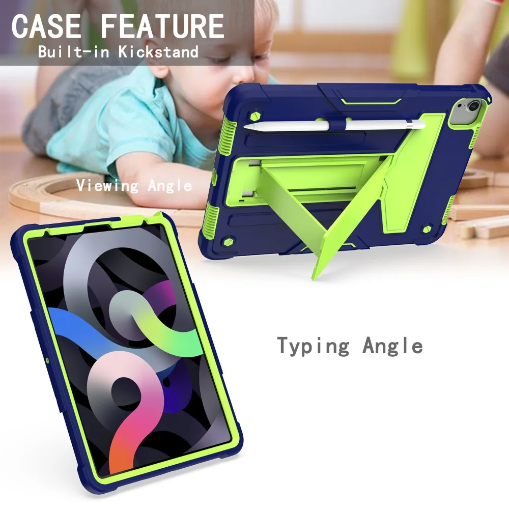 Durable Tablet Case with Built-In T-Shaped Stand and Shock Resistance