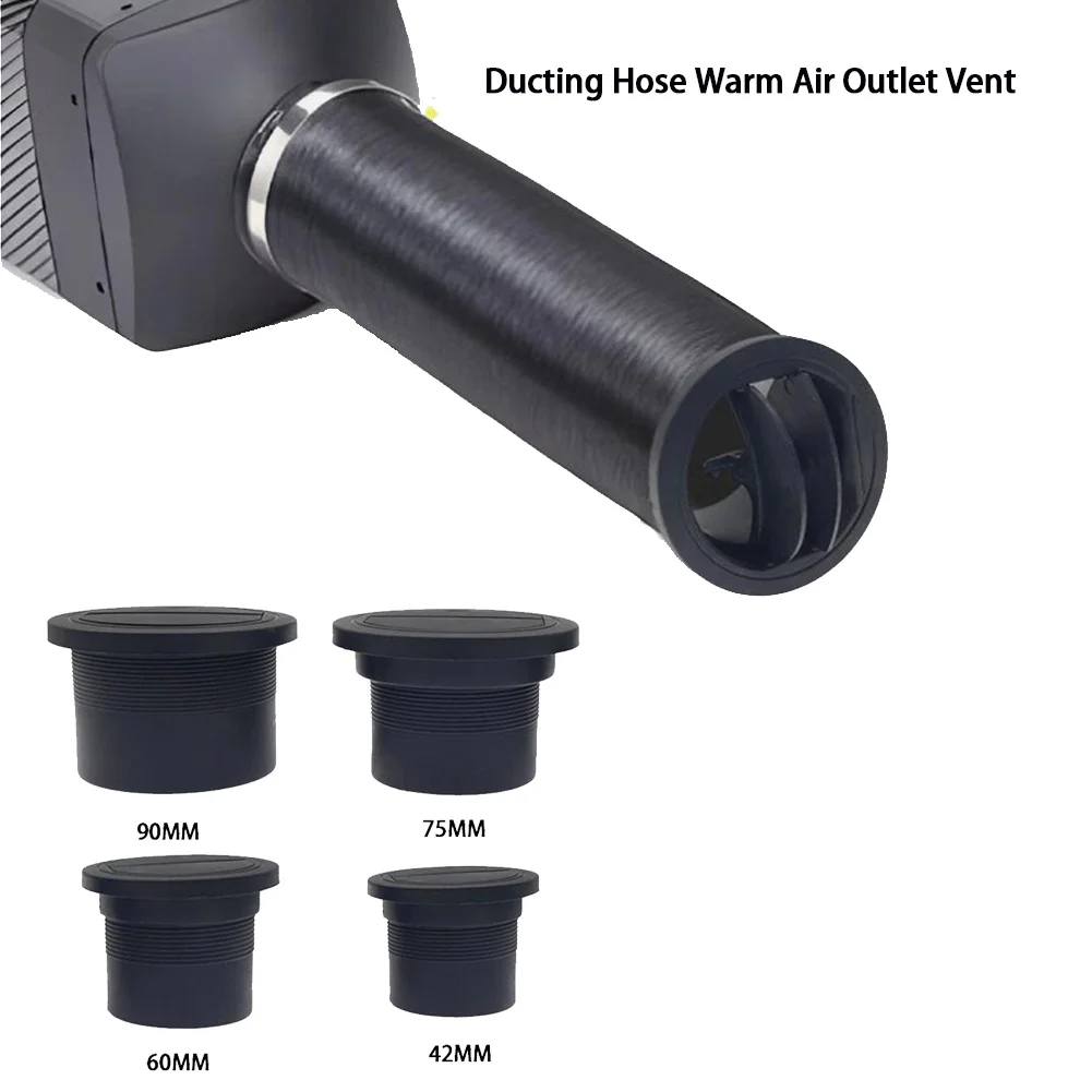 42/60/75/90mm 히터 티 파이프 덕트 호스 웜 에어 아웃렛 벤트 웨바스토 및 에버스파처 히터용 차량 겨울 보온용