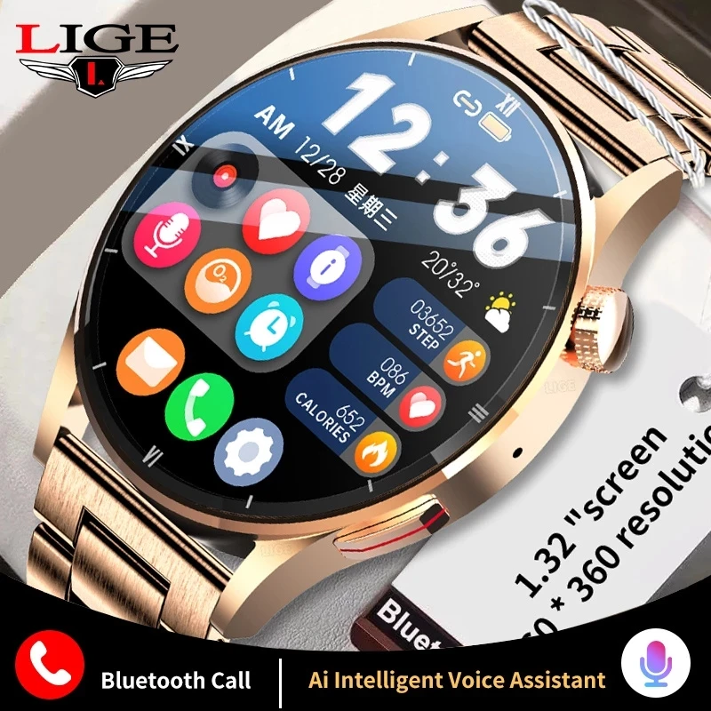 Smart Watch for Women (Bluetooth Call Receive Dial), Smart Watches for Android iOS Phones 1.32 HD Smartwatch with Ai Voice Control Heart Rate Sleep