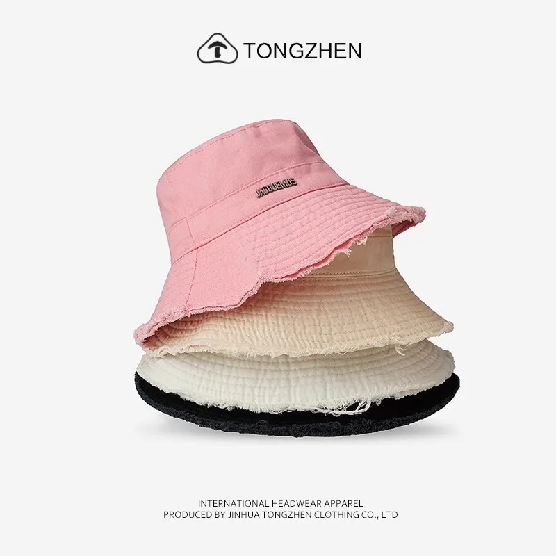 

Hyuna JACQUEMUS Japanese retro edged fisherman hat for women's spring and summer outing sun hat Korean version basin hat