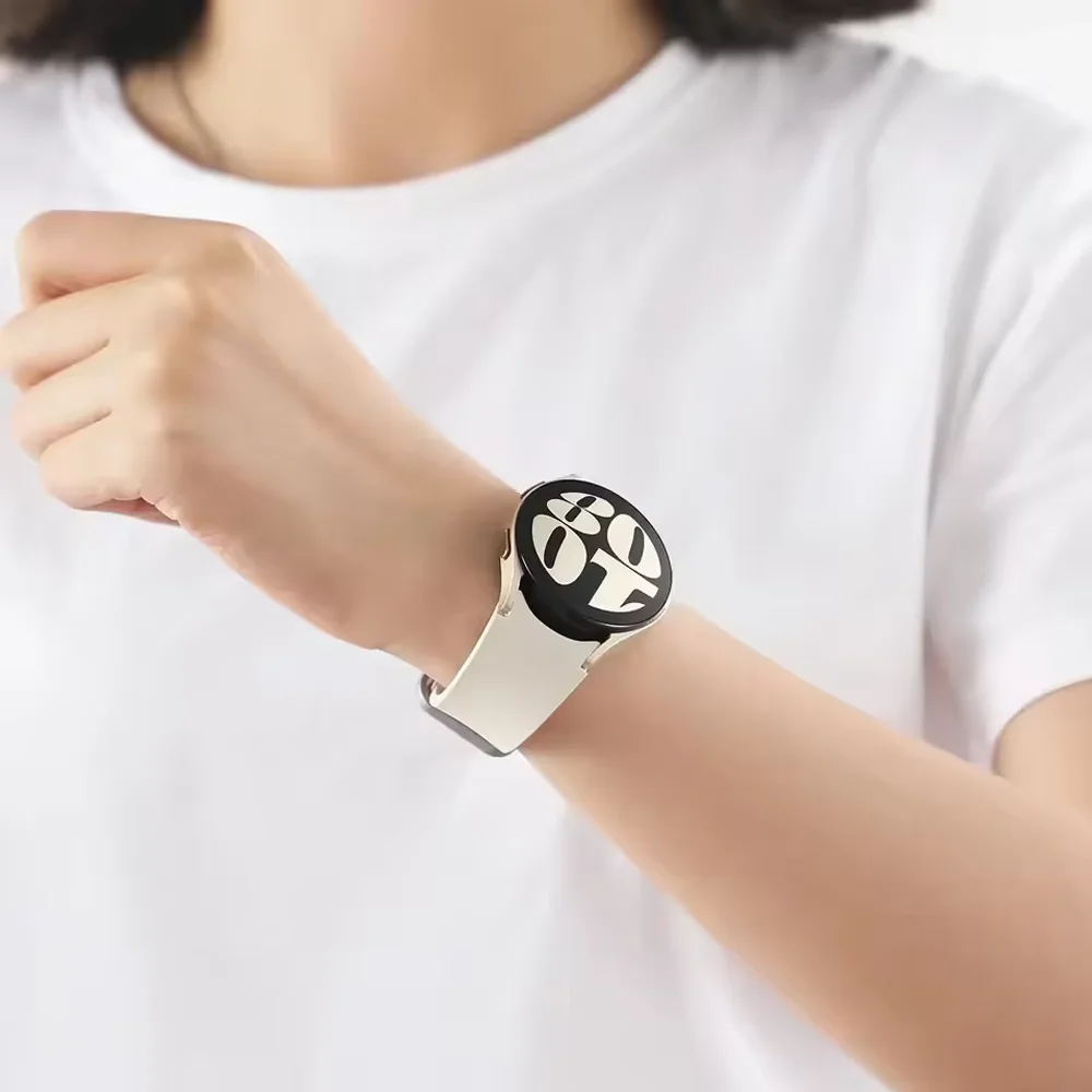 Universal Silicone Smartwatch Bracelet, 20mm/22mm Adjustable Strap