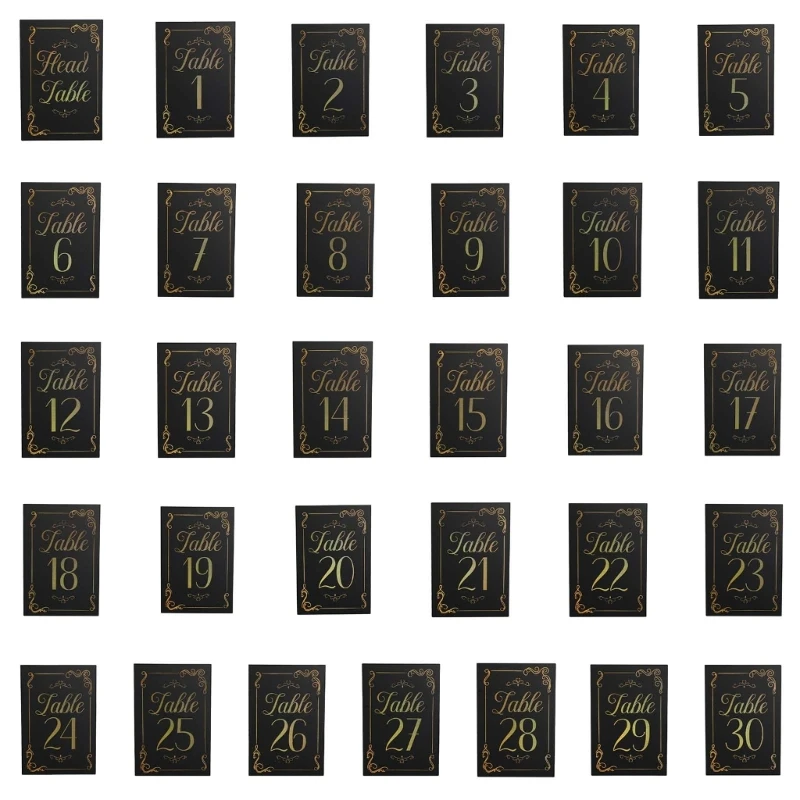 

Modern Wedding Table Number Cards Black Wedding Name Place Cards 667A