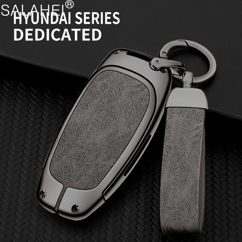 

Zinc Alloy Car Key Case For Hyundai Santa Fe Palisade Tucson NEXO NX4 Atos Solaris Azera Grandeur Ig Prime 2021 Ix35 Accessories
