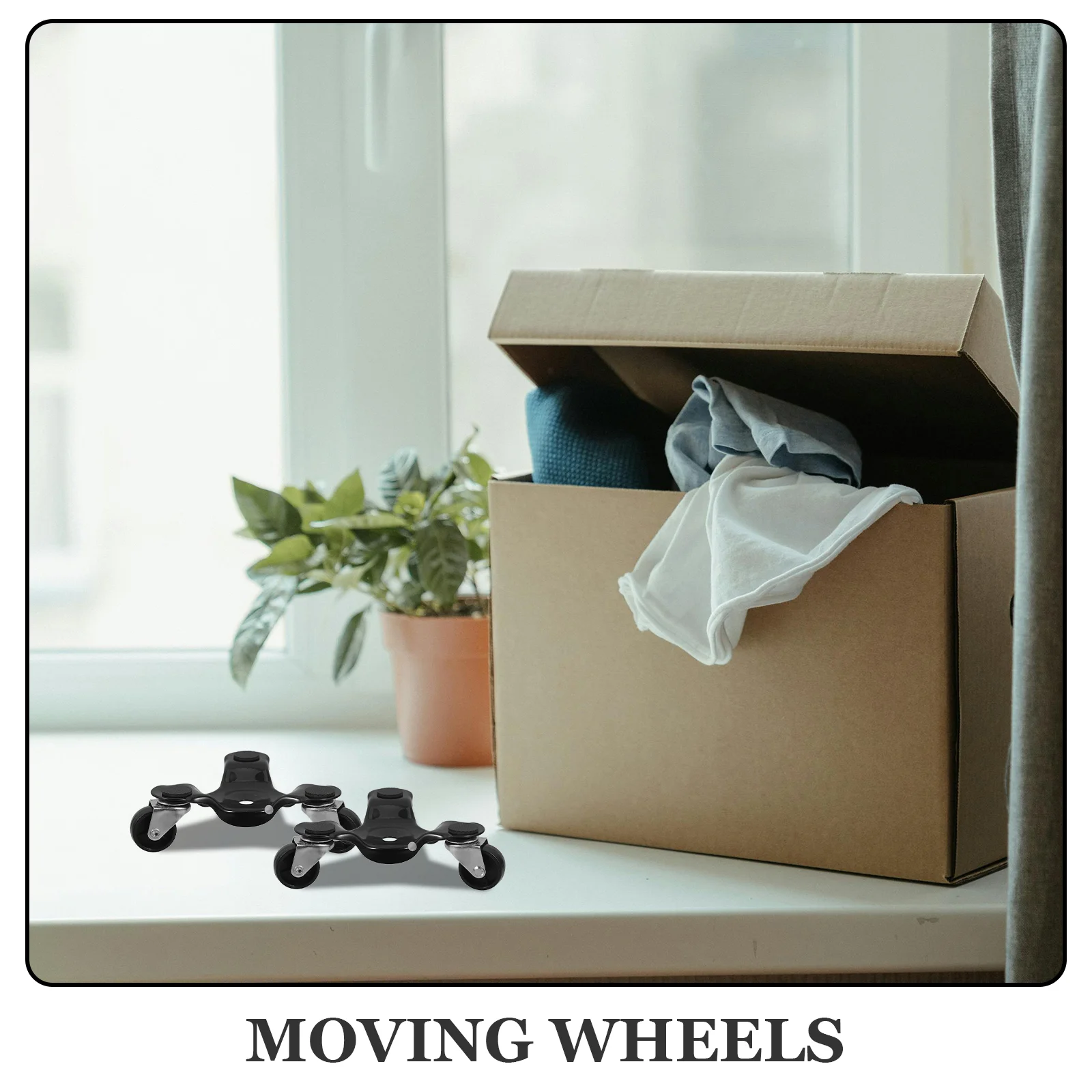 Metal Furniture Moving Casters Cart Dolly 3 Wheel Dollies 1650X1650X500CM Abs Mover 2 Pcs