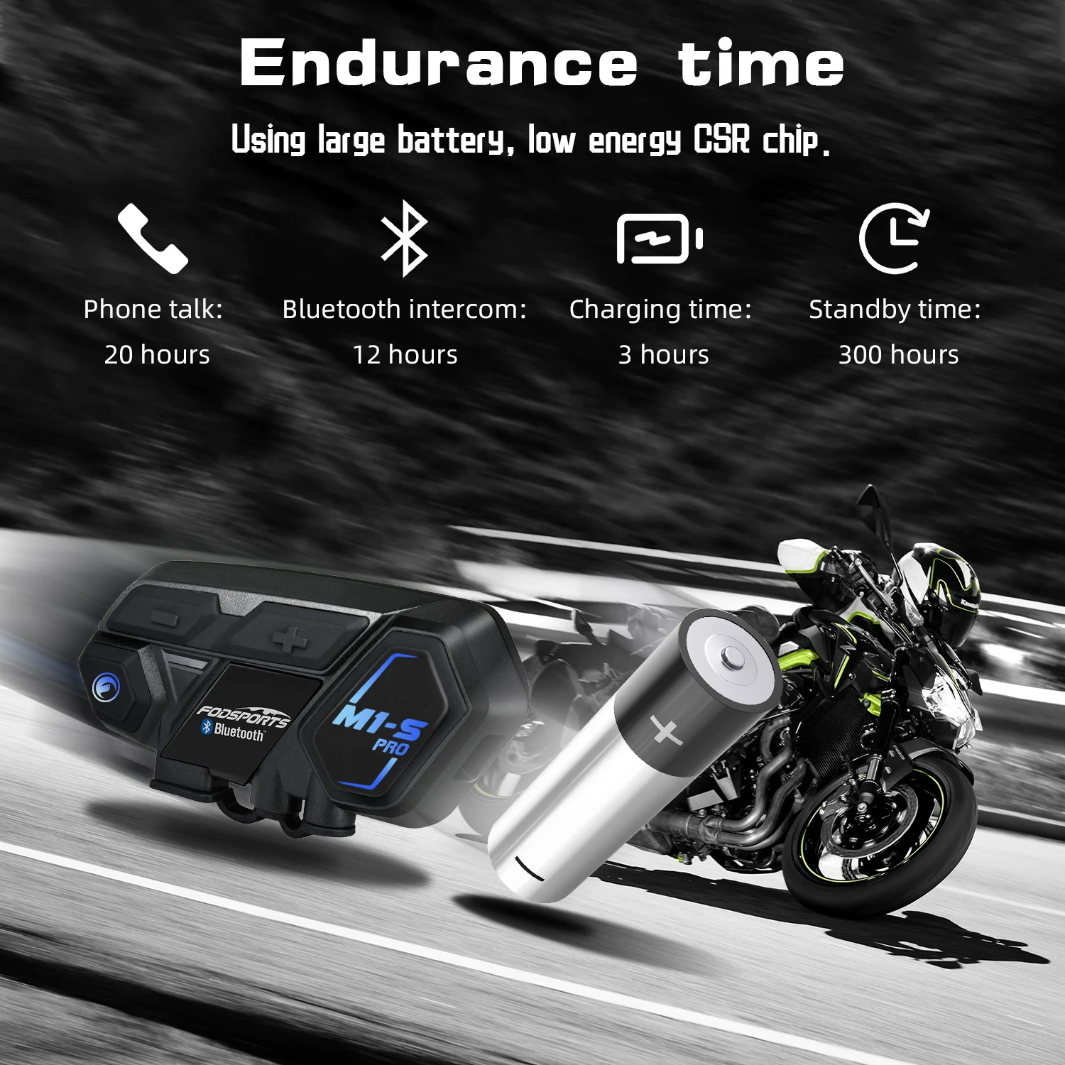 Fodsports M1-S Pro motorcycle helmet intercom wireless bluetooth headset intercomunicador 8 rider 2000M BT interphone