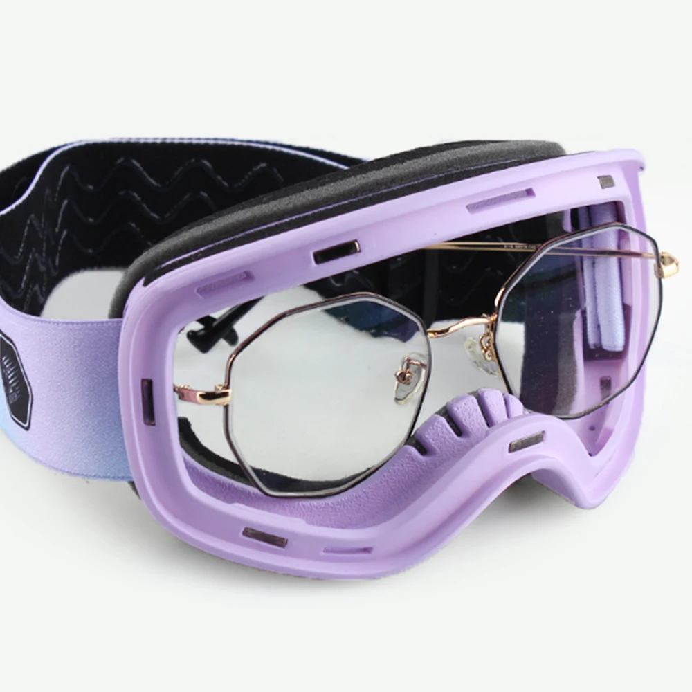 

Children's Ski Goggles,Goggles, Boys and Girls Large Spherical Double-layer Cocker Myopia Anti-fog and Snowproof Goggles