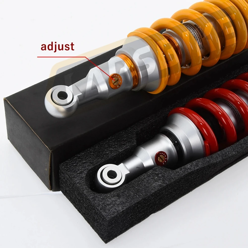 혼다 스즈키 Apulia BMW GSX250 GPR APR150 G310R GS 용 범용 320mm 조정 가능한 댐핑 오토바이 중앙 후방 충격 흡수 장치