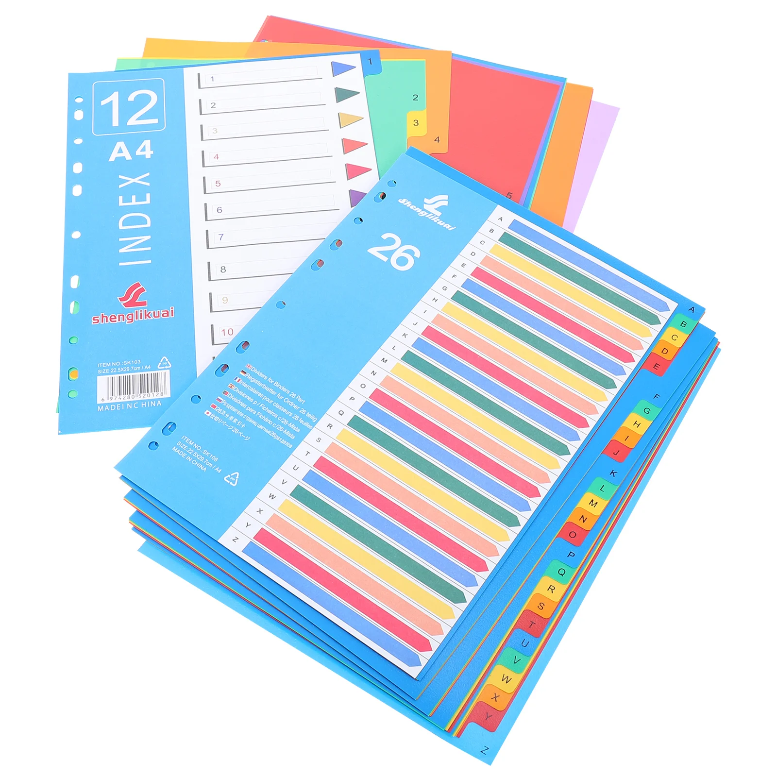 

38 Pcs Divider File Separator Labels Loose-leaf Indexes Pages Plastic Waterproof Tabs Dividers