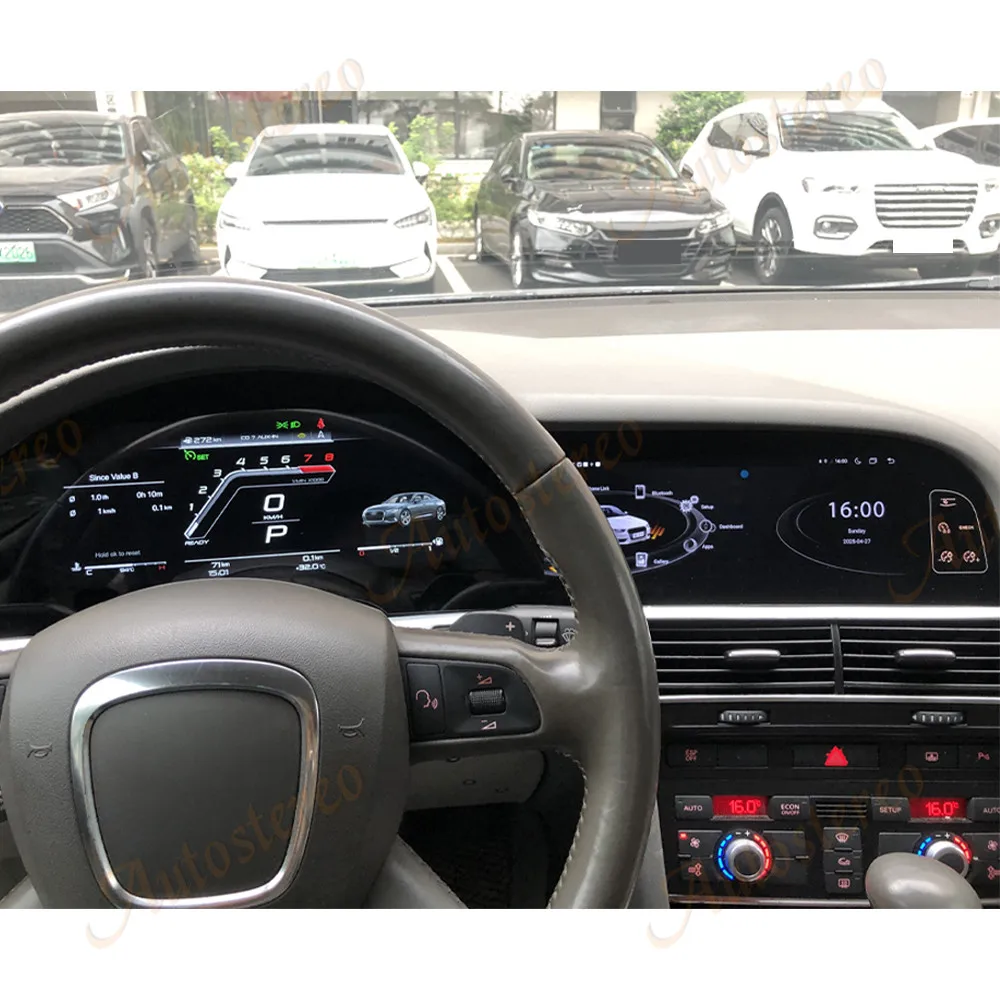 Android 13.0 HD Screen For Audi A6 2005-2012 Carplay Car GPS Navigation Auto Ste