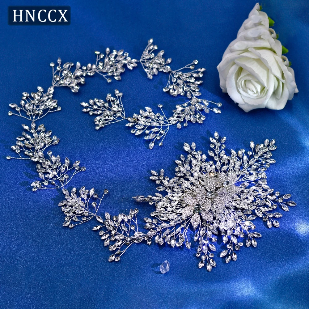 HNCCX Bridal Headband Crystal Hair Accessories Bride Hair Vine Girls Headwear Rhinestone Headdress For Women Wedding Party CP462