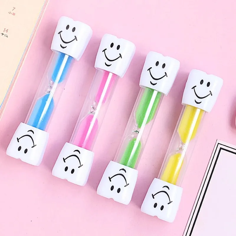 Sand Timer Smiling Face Hourglass 3 Minutes Cooking Brushing Teeth Kids Gift