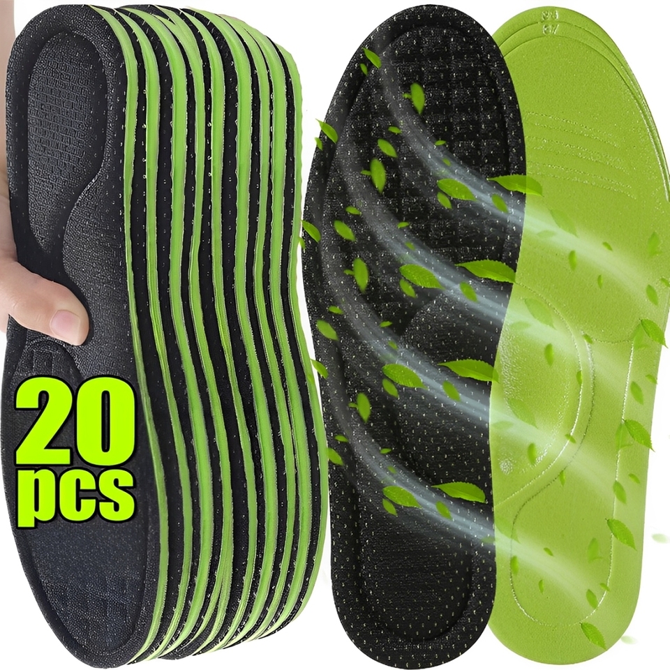 Sports Insoles for Shoes 5D Massage Soft Deodorant Breathable Shock Absorbant Cushion Running Insoles For Feet Men Women