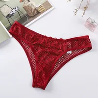 Sous-vêtements féminins transparents en dentelle transparente, slip à crochet en maille, taille basse, sans couture, Lingerie pour femmes, Calzones Mujer 5