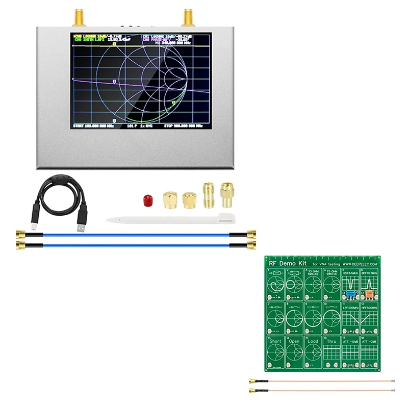 Векторный анализатор сети NanoVNA V2 PLUS4 с фильтром аттенюатор HF VHF UHF SWR таблица Смита
