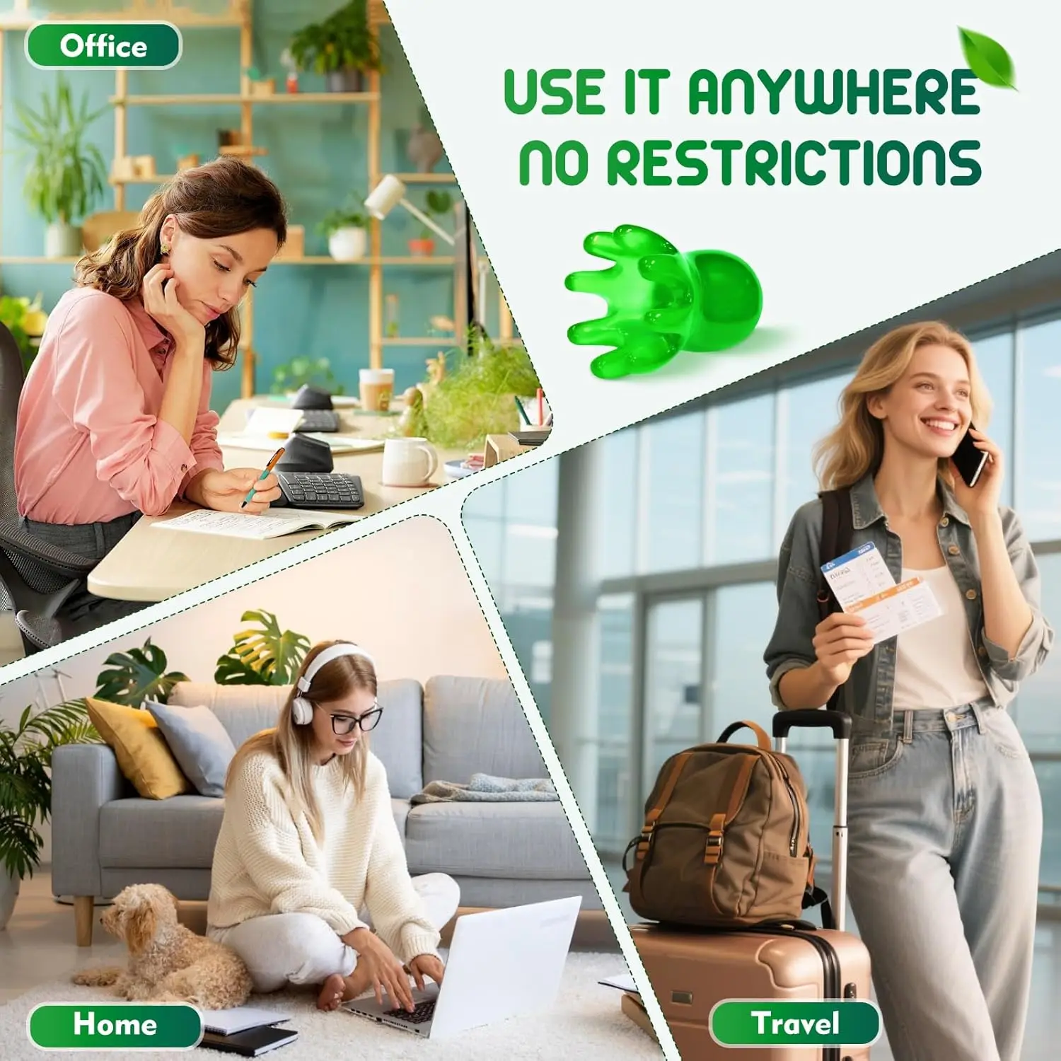 Octopus-Shaped Head Scratcher Head Spa Tools for Deep Relaxation Gua Sha Tools for Acupressure Scalp Massage Tools