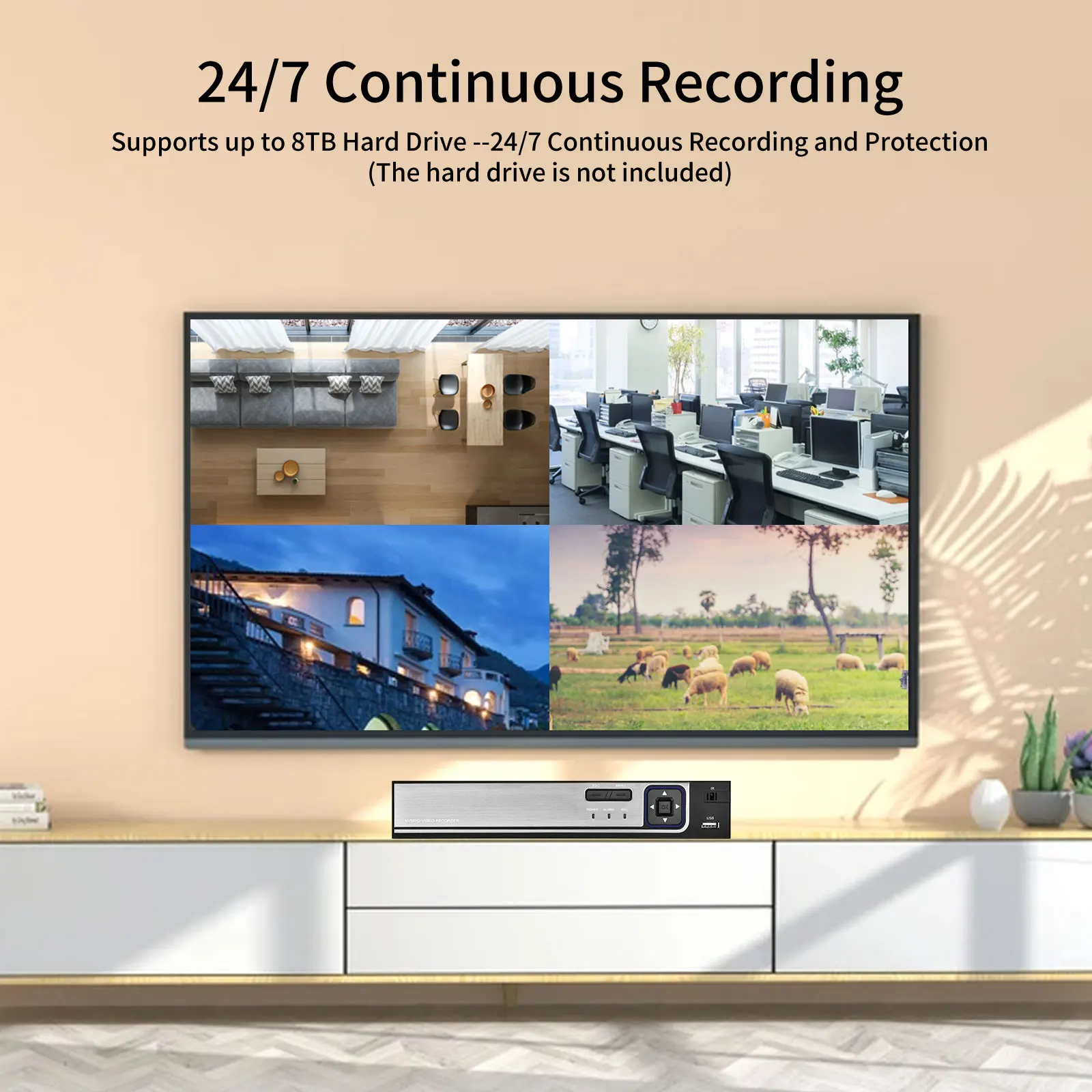 Gadinan 10CH/8CH/4CH 4K 8MP Face Detect H.265+ PoE NVR Video Recorder for Security CCTV System 24/7 Recording Network XMEYE