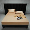 1000TC Egyptian Cotton Fitted Sheet Solid Color Bed Sheet Mattress Cover Elastic Band Fitted Sheet 160x200 180X200 Fit Sheet 1Pc 5