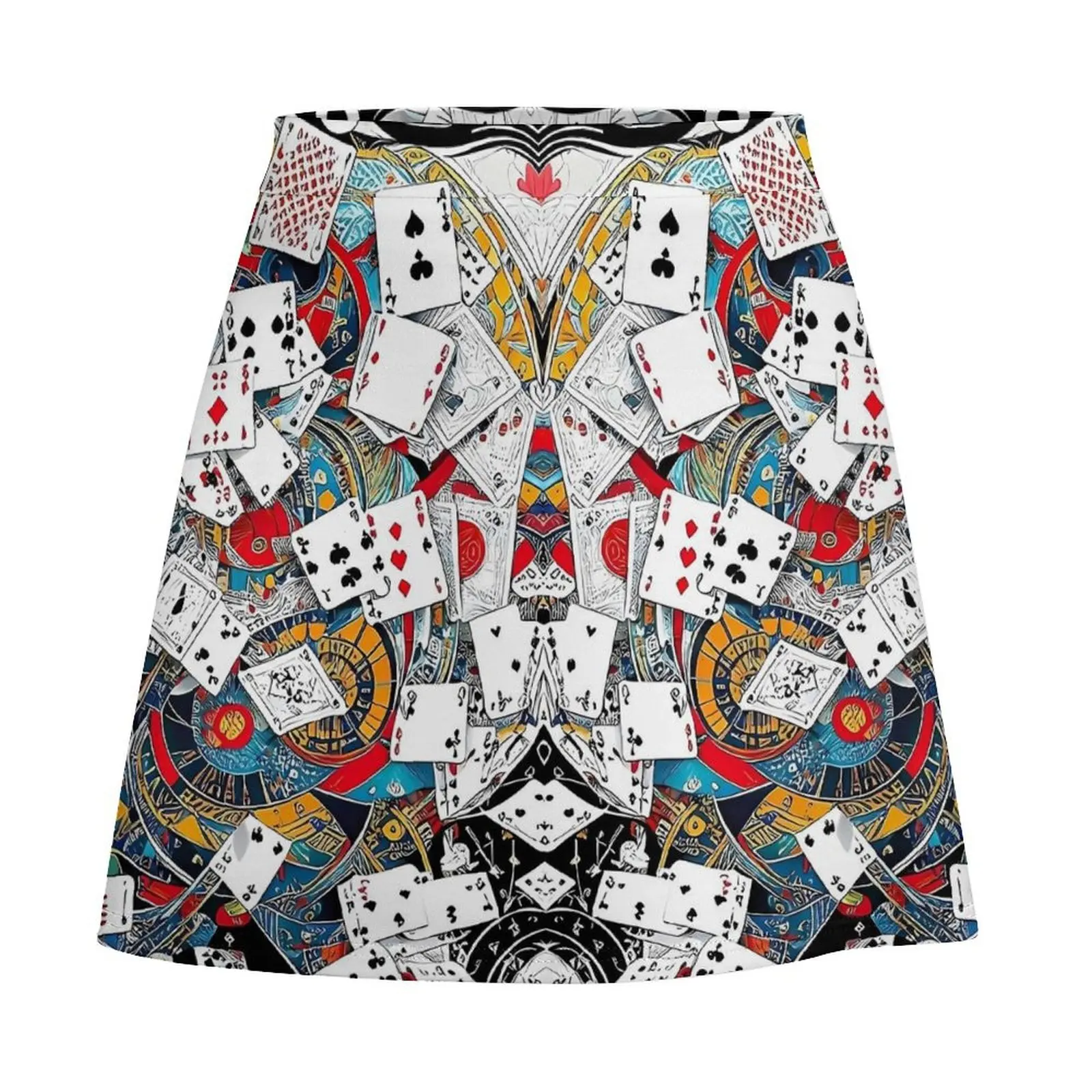 Playing Cards Casino The Gambler Skirt Summer  Y2K Casual A-line Skirts Cute Mini Skirt Ladies Graphic Oversized Skort Clothes 5
