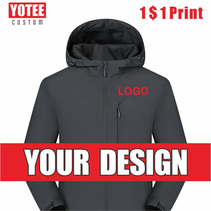 Coupe-vent alpinisme homme imperméable YOTEE - Personnalisable pour pêche et randonnée