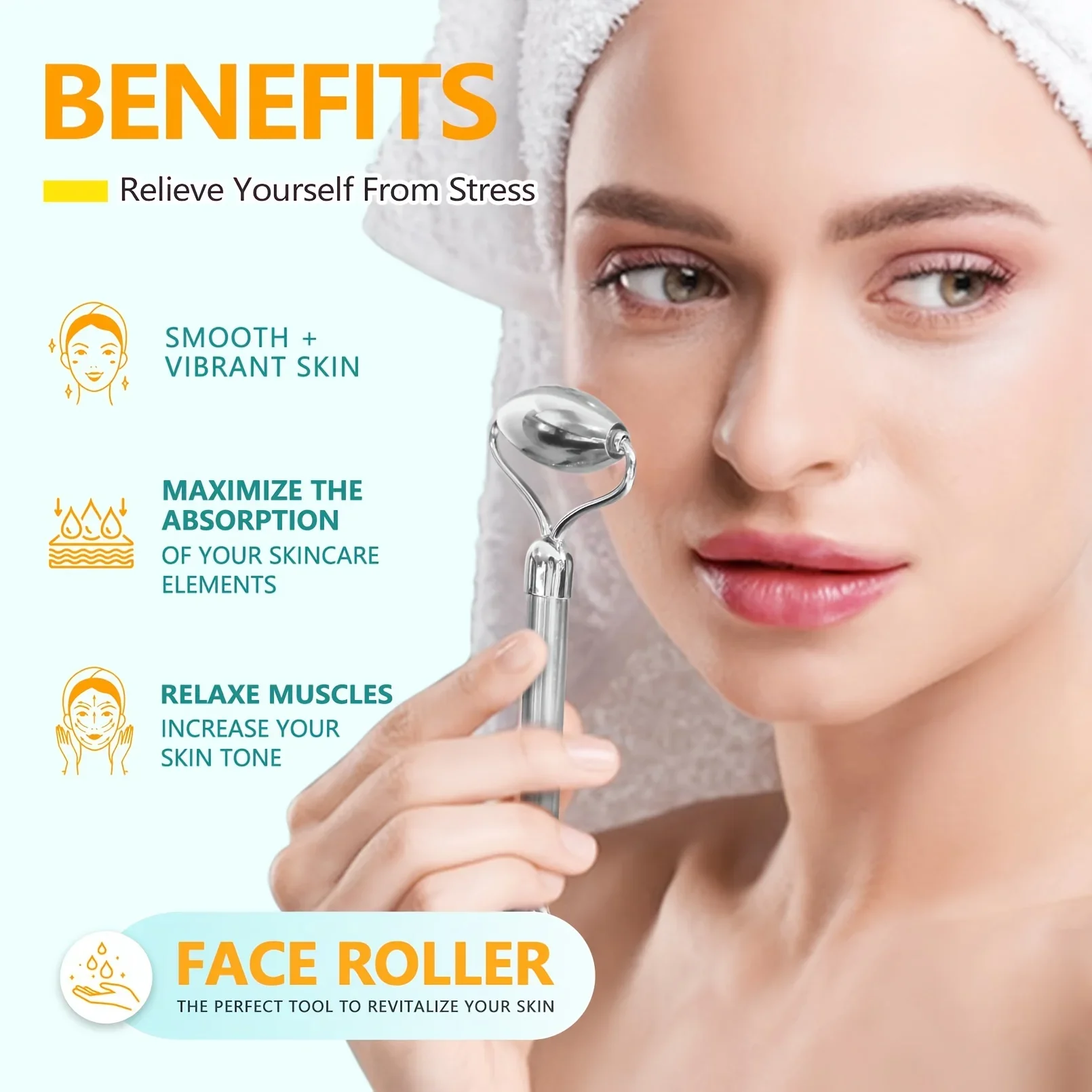 Stainless Steel Facial Roller Metal Gua Sha Facial Tools Set Face Body Treatment Lymphatic Drainage Facial Tension Massage Tools