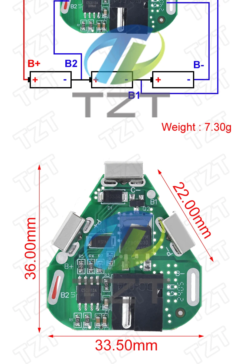 3S 12,6 V 6A BMS Li-Ion Lithium Batterie Schutz Bord 18650 Power Bank Balancer Batterie Equalizer Board für elektrische Bohrmaschine – Detail 2
