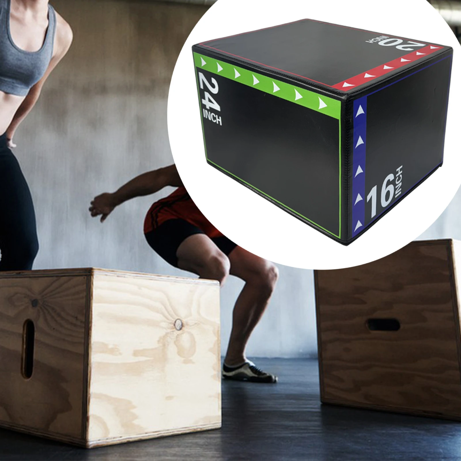 3-in-1 Adjustable Plyometric Jump Box - Anti-Slip Workout Platform For Home Gym & Fitness Training
