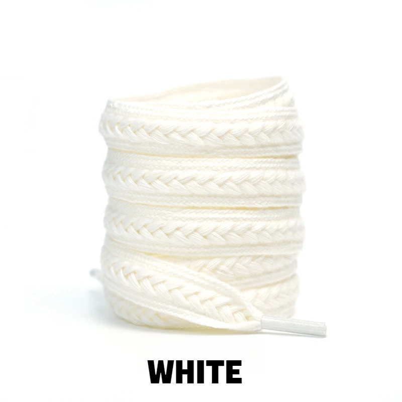 Weizen-Schnürsenkel, 1,5 cm, verbreiterte Turnschuhe, flache Schnürsenkel, Marken-Baumwollschnürsenkel für Schuhe, 100/120/140/160 cm, Seil-Schnürsenkel, 1 Paar – Detail 33