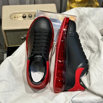 Scarpe da ginnastica casual in pelle artigianali Scarpe da ginnastica con plateau da uomo Mocassini piatti originali unisex Calzature da uomo 1